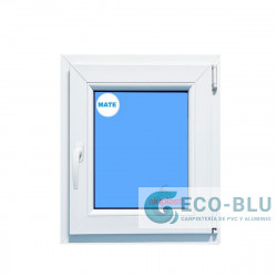 Finestra ad anta ribalta PVC 500x600 Bianco destra Vetro smerigliato