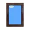 Ventana PVC 700x1000 Nogal Oscilobatiente Derecha Vidrio Transparente