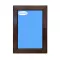 Ventana PVC 700x1000 Nogal Oscilobatiente Izquierda Vidrio Transparente