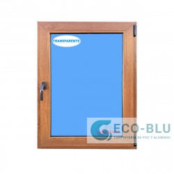 Fenêtre PVC 600x900 oscillo-battant Chêne doré Droite Verre Transparent