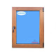 Ventana PVC 600x900 Roble Dorado Oscilobatiente Derecha Vidrio Transparente