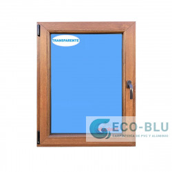 Fenêtre PVC 600x900 oscillo-battant Chêne doré Gauche Verre Transparent