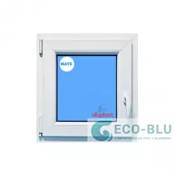 Fenêtre PVC 700x700 oscillo-battant Blanc Gauche Verre opaque