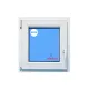 Ventana PVC 700x700 Blanca Oscilobatiente Izquierda Vidrio Mate