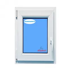 Finestra ad anta ribalta PVC 800x1000 Bianco sinistra Vetro trasparente