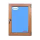 Ventana PVC 800x1000 Roble Dorado Oscilobatiente Derecha Vidrio Transparente