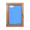 Ventana PVC 800x1000 Roble Dorado Oscilobatiente Izquierda Vidrio Transparente