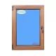 Ventana PVC 800x1000 Roble Dorado Oscilobatiente Izquierda Vidrio Transparente