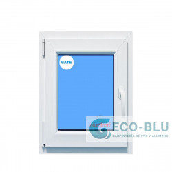 Finestra ad anta ribalta PVC 500x700 Bianco sinistra Vetro smerigliato