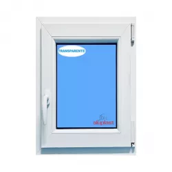 Finestra ad anta ribalta PVC 800x1000 Bianco destra Vetro trasparente