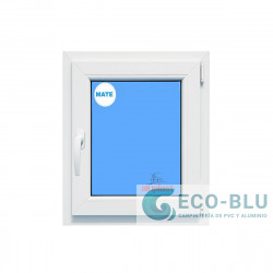 Fenêtre PVC 600x700 oscillo-battant Blanc Droite Verre opaque