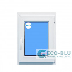 Einflügeliges fenster PVC 500x800 Weiss Drehkipp Rechst Gefrorenes Glas