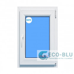 Janela Oscilo-batente 500X1000 Direita Branco  Vidro Granulado