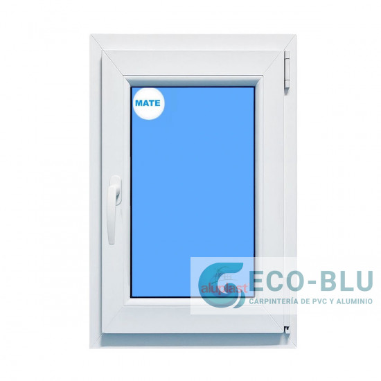 Janela Oscilo-batente 500X1000 Direita Branco  Vidro Granulado
