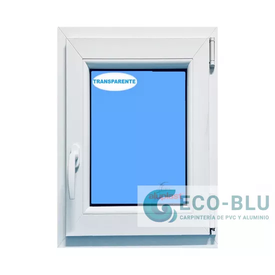 Ventana PVC 775x1075 Blanca Oscilobatiente derecha Vidrio Transparente