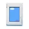 Finestra ad anta ribalta PVC 700x1000 Bianco sinistra Vetro trasparente