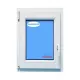 Finestra ad anta ribalta PVC 700x1000 Bianco sinistra Vetro trasparente