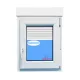 Fenêtre PVC 800x1155 oscillo-battant Blanc Droite avec Volet roulant Verre Transparent Fenêtre PVC 800x1155 oscillo-battant Blanc Droite avec Volet roulant Verre Transparent