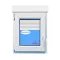 Windows Pvc Tilt and Turn 800X1155 Single Left  White Glass Clear with Roller shutters