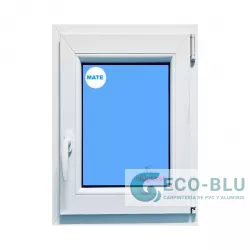 Fenêtre PVC 700x1000 oscillo-battant Blanc Droite Verre opaque