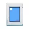 Ventana PVC 800x1000 Blanca Oscilobatiente Derecha Vidrio Mate