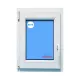 Ventana PVC 800x1000 Blanca Oscilobatiente Izquierda Vidrio Mate