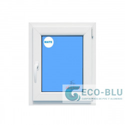 Fenêtre PVC 600x800 oscillo-battant Blanc Droite Verre opaque