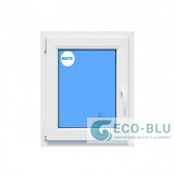 Fenêtre PVC 600x800 oscillo-battant Blanc Gauche Verre opaque