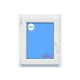 Ventana PVC 600x800 Blanca Oscilobatiente Izquierda Vidrio Mate