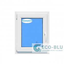 Einflügeliges fenster PVC 600x800 Weiss Drehkipp links Sauberes Glas