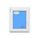 Ventana PVC 600x800 Blanca Oscilobatiente Izquierda Vidrio Transparente
