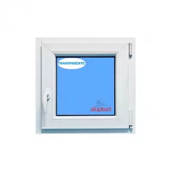 Janela Oscilo-batente 500X500 Direita Branco Vidro Transparente
