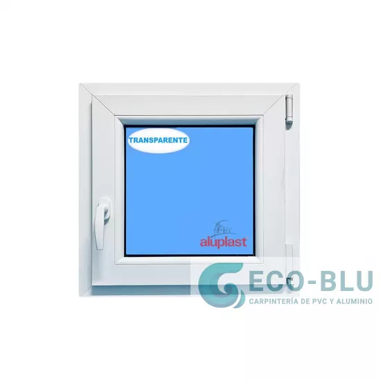 Janela Oscilo-batente 500X500 Direita Branco Vidro Transparente