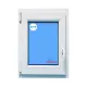 Windows Upvc Tilt and Turn 600X1000 Single Left White Glass Frosted