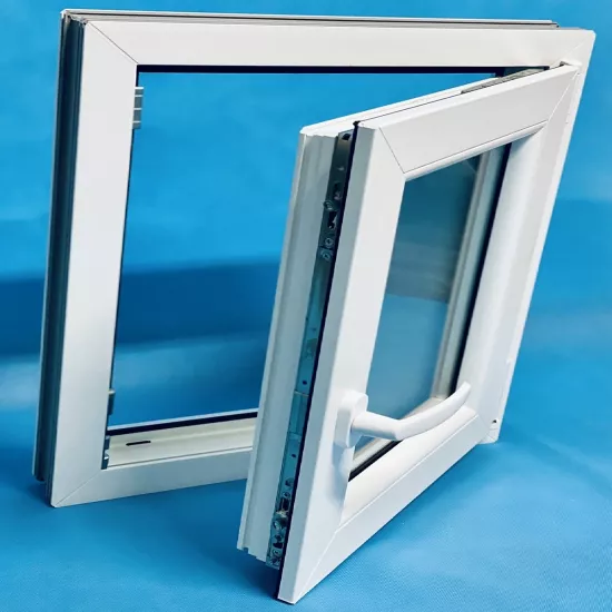 Janela Oscilo-batente 500X600 Direita Branco  Vidro Granulado