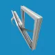 Finestra a vasistas PVC 500x500 Bianco Vetro smerigliato  Profilo 50mm 