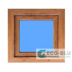 Windows Upvc Tilt and Turn 700X1000 Single Right Golden Oak Glass Transparent