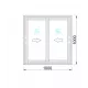 Janela de Correr Pvc 1000X1000 Branco Vidro Transparente Janela de Correr Pvc 1000X1000 Branco Vidro Transparente