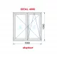 Windows Pvc Tilt and Turn 1000x1000 Double White Glass Clear