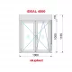 Windows Pvc Tilt and Turn 1000x1155 Double Golden Oak Glass Clear with Roller shutters