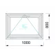 Janela PVC Basculante 1000X800 Branco Vidro Transparente