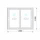 Janela de Correr 1200X1000 Branco Vidro Transparente