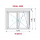 Windows Pvc Tilt and Turn 1200x1355 Double White Glass Clear with Roller shutters