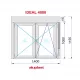 Windows Pvc Tilt and Turn 1400x1155 Double White Glass Clear with Roller shutters Windows Pvc Tilt and Turn 1400x1155 Double White Glass Clear with Roller shutters