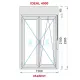 Porta-janela Oscilo-batente 1500X2285 2F (com Estore) Branco Vidro Transparente Maçaneta Interior