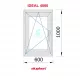 Windows Upvc Tilt and Turn 600X1000 Single Left White Glass Frosted