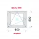 Windows Upvc Tilt and Turn 600X500 Single Left White Glass Frosted