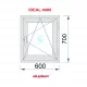 Ventana PVC 600x700 Blanca Oscilobatiente Derecha Vidrio Mate