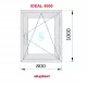 Janela Oscilo-batente 800X1000 Direita Branco Vidro Transparente