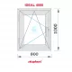 Finestra ad anta ribalta PVC 800x1000 Bianco sinistra Vetro trasparente
